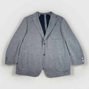 KNOT STANDARD Unstructured Gray Knit Travel Blazer Men's Size 52